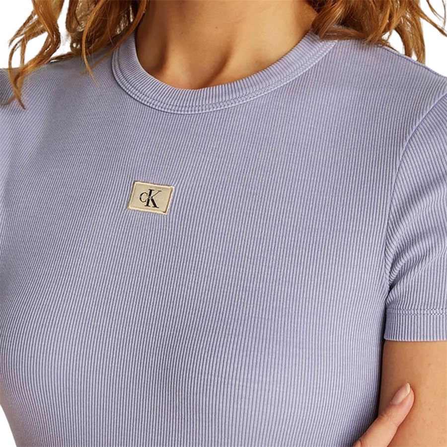 Washed Woven Label t-shirt maniche corte da donna Calvin Klein | J20J225244VFV